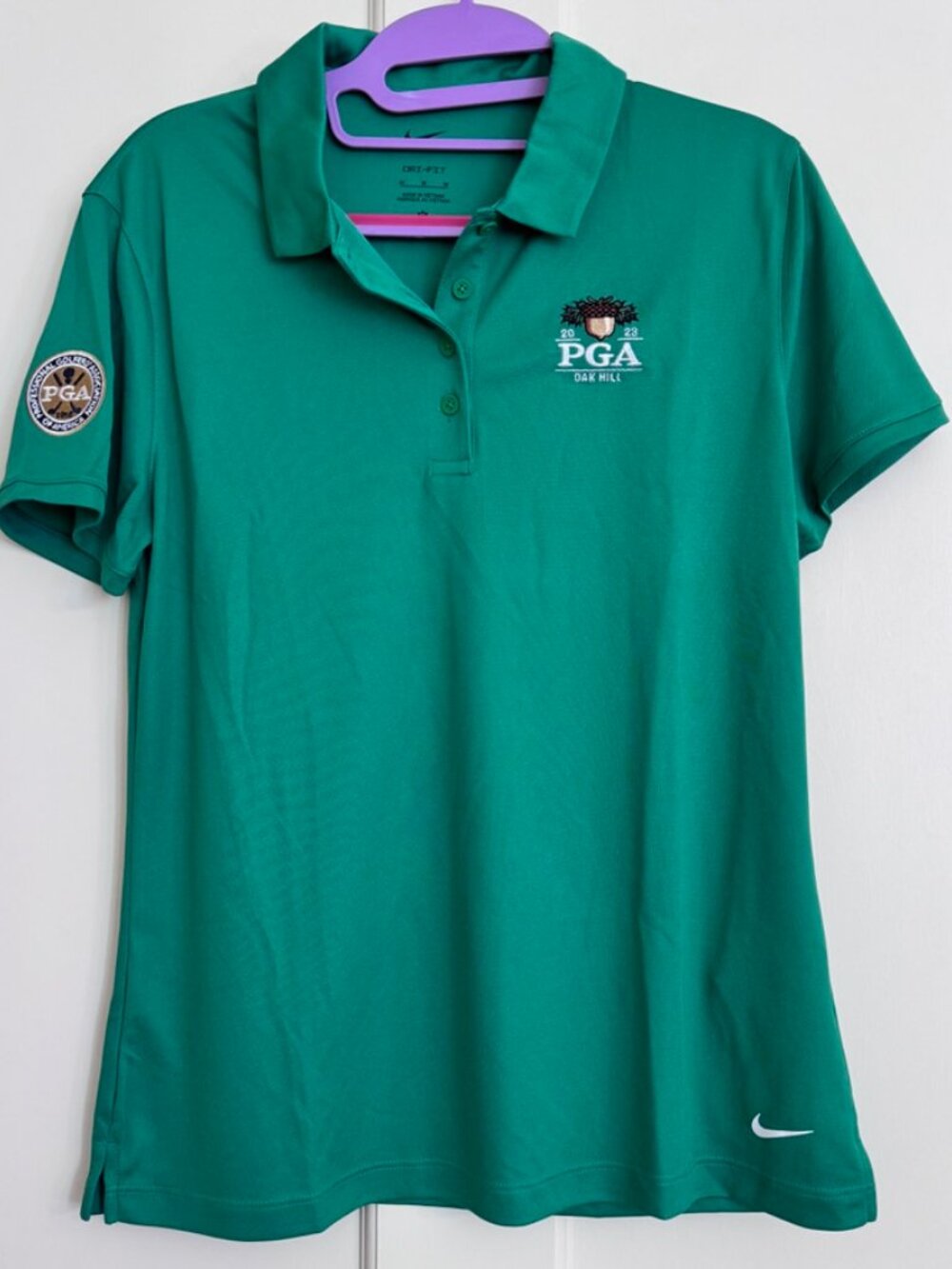 Nike Women’s 2023 PGA Championship Oak Hill Dri-FIT Golf Polo Green Size Med NWT
